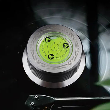 50Hz LP Toca-Discos de Vinil Universal para Discos de Música Estabilizador de Toca-Discos de Liga de Alumínio com Acessórios de Nível e Braçadeira de Peso
