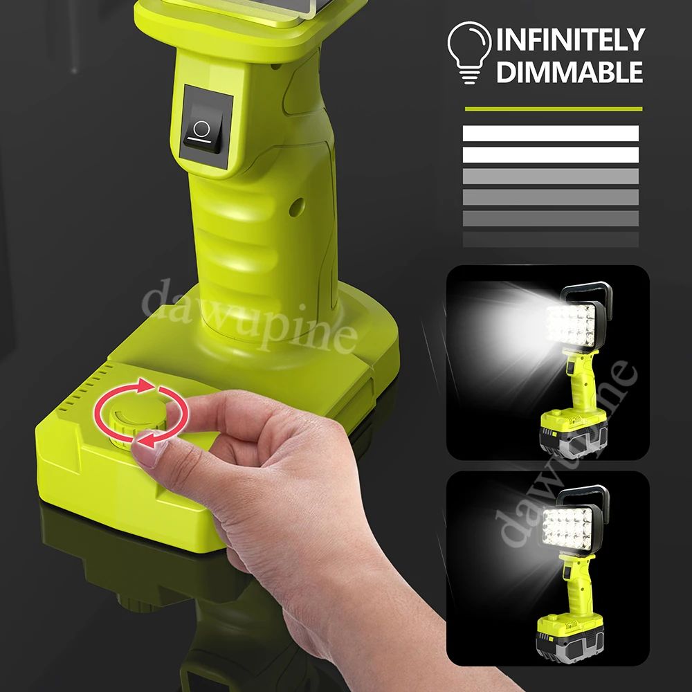 Para Makita Para Milwaukee Para Dewalt Para M18 Para Bosch Bateria de Lítio Estojo Banco de Potência USB Lanternas Holofote Luzes de Trabalho Lâmpada