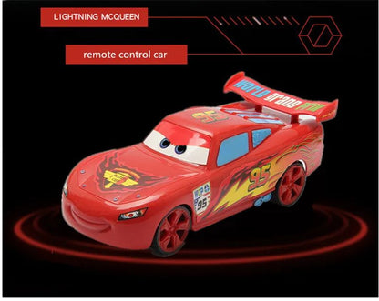 Carro de Brinquedo Elétrico Anime Carros 3 Pixar Relâmpago McQueen Homem-Aranha Quatro Canais Controle Remoto Modelo de Carro de Brinquedo Para Crianças Presente