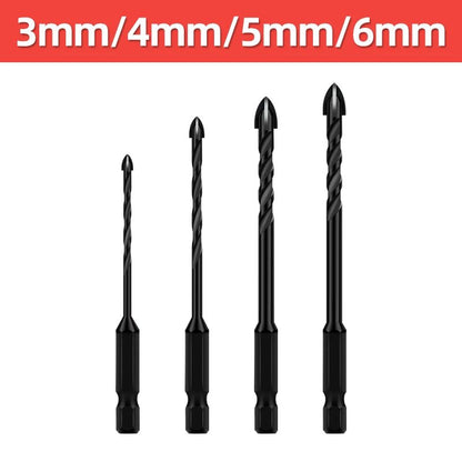 Cross Hex Tile Drill Bit For Glass Concrete Ceramic Tile Hole Opener Tunsten Carbide Hard Alloy Bits Set Tools 3 4 5 6 8 10 12mm