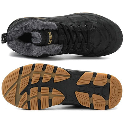 Botas de Neve Masculinas de Inverno Super Quentes Botas de Caminhada Masculinas Impermeáveis Botas Masculinas de Exterior Tênis Antiderrapantes de Borracha Botas Masculinas de Trabalho de Cano Curto
