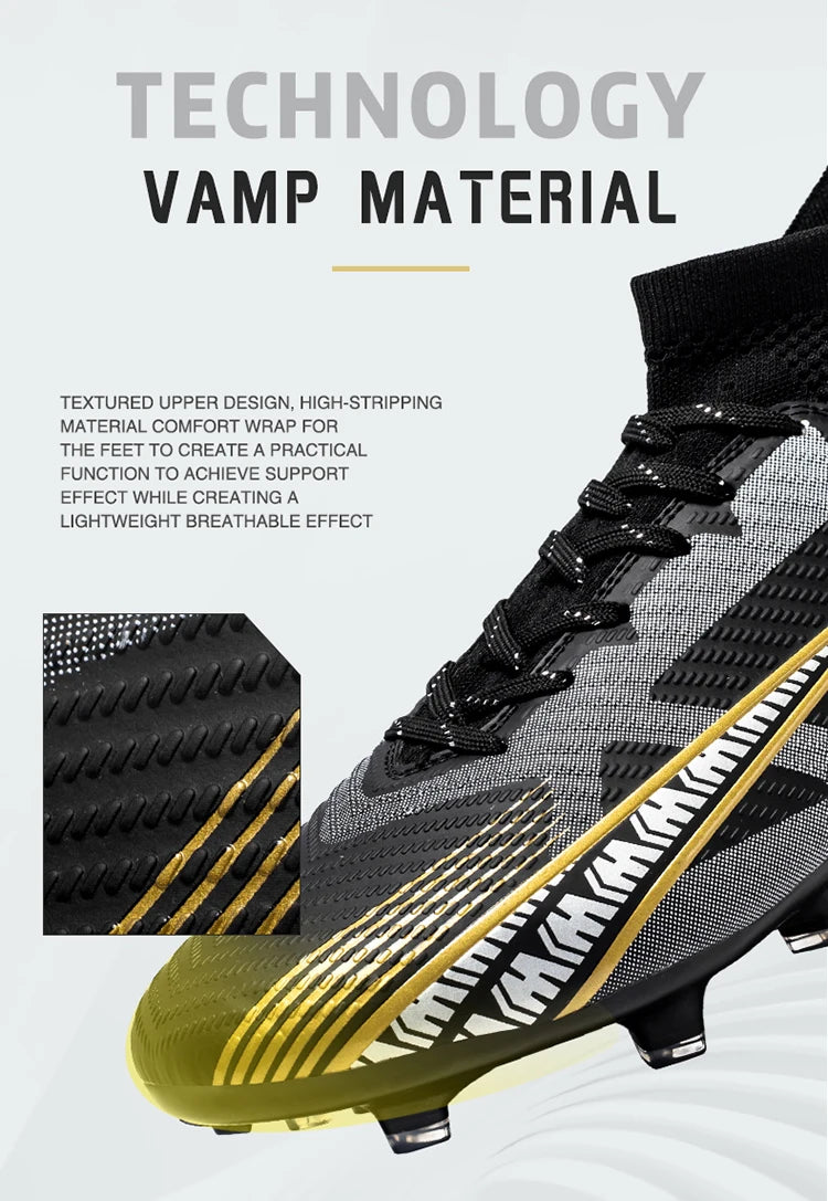 Quality Football Shoes for Boys Soccer Shoes Men Soccer Cleats Free Shipping Football Boots Unisex Outdoor Ultralight Sneakers