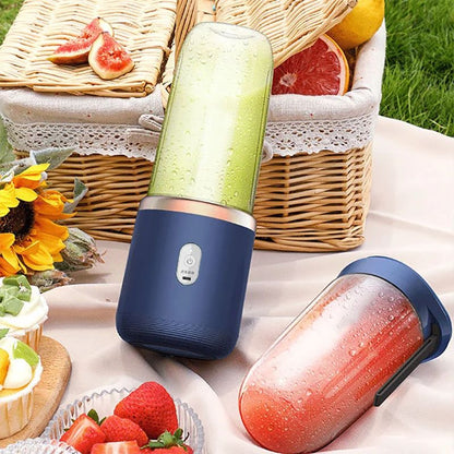 Liquidificadores Portáteis de Suco de Frutas Mini Garrafa Elétrica Pessoal de Verão para Casa USB 6 Lâminas Copo Espremedor Máquina para Cozinha
