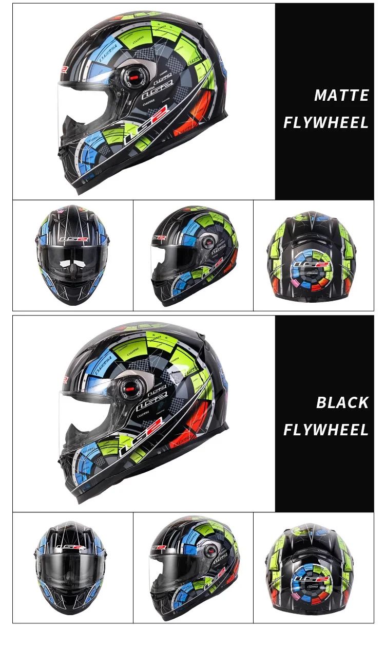 Capacete de motocicleta LS2 FF358 Capacete integral LS2 Draze para homens e mulheres Capacete de corrida de moto com casco de ABS Cascos Para Moto Aprovado pela ECE
