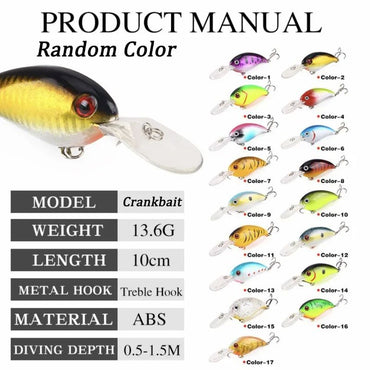 3/5/10 Peças Iscas de Pesca de Cores Mistas Crankbaits Conjunto Minnow Isca Lote Wobbler Baixo Swimbait Mar Natação Isca Dura Pesca