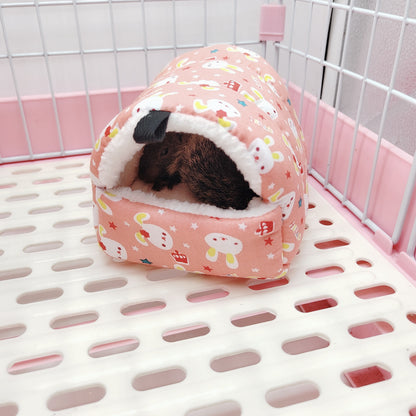 Ninho de Hamster Bolsa de Mel Esquilo Ramo de Flor Brilhante Porquinho-da-índia Porco-da-holanda Gato Longo Suprimentos de Aquecimento de Inverno para Animais de Estimação Gaiolas de Algodão
