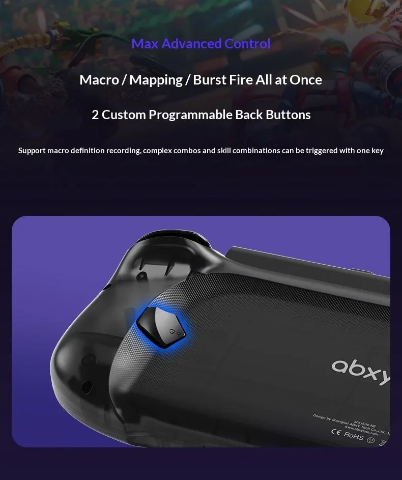 Abxylute N6 Deck-Style Controller For Switch 2 Hall Effect Joystick Native GL/GR Button Native HD Vibration Pro Handle NS2 Gifts
