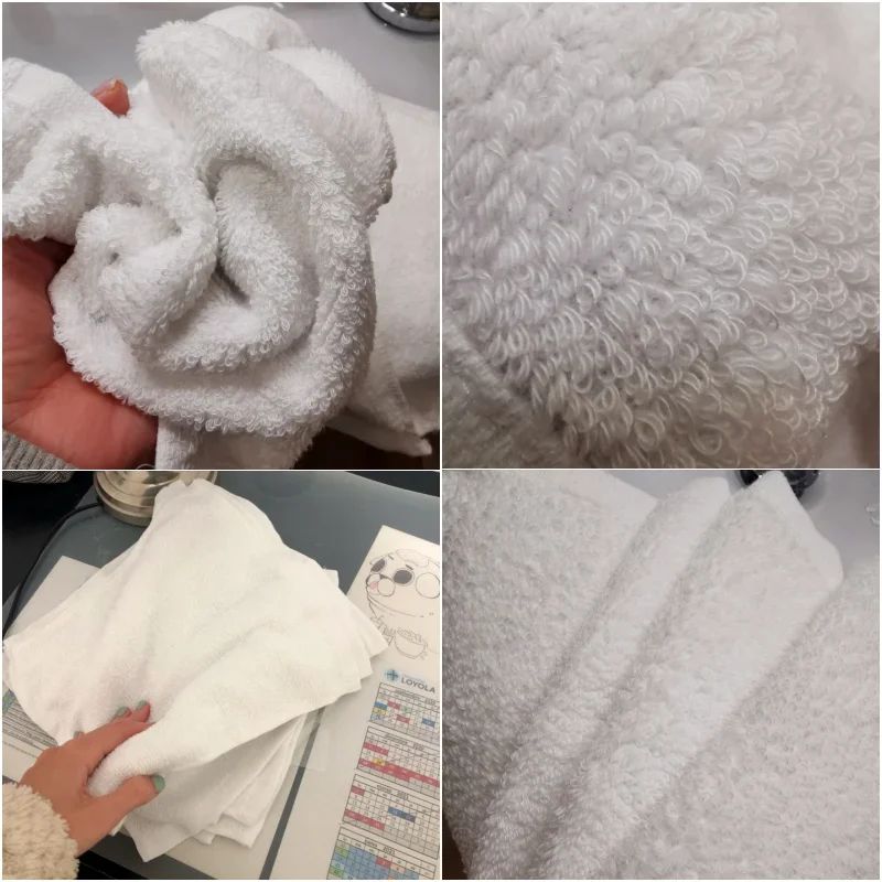 Good Quality White Cheap Face Towel Small Hand Towels Kitchen Towel Hotel Restaurant Kindergarten Towel