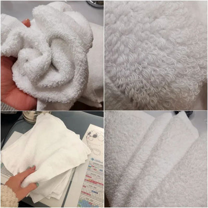 Good Quality White Cheap Face Towel Small Hand Towels Kitchen Towel Hotel Restaurant Kindergarten Towel