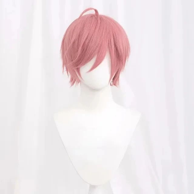 Synthetic Short Straight Cosplay Wig White Green Purple Brown Black Blue Gray Orange Red Fluffy Heat Resistant Hair Anime Wigs