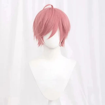 Synthetic Short Straight Cosplay Wig White Green Purple Brown Black Blue Gray Orange Red Fluffy Heat Resistant Hair Anime Wigs