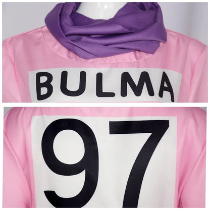 Anime Bulma Cosplay Costume Pink Dress Uniform Kawaii Girls Full Set Outfits Halloween Carnival Masquerade Party