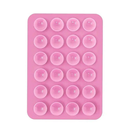 Tapete de Silicone com Sucção para Celular, Suporte de Parede Multifuncional com Ventosa, Quadrado Antiderrapante, Suporte de Celular de Lado Único, Adesivo Traseiro