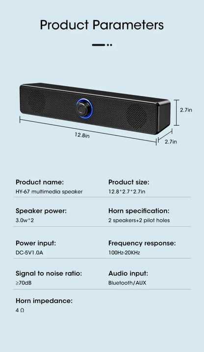 K2852 Series Home Theater Sound Svstem BT 3D Surround Soundbar PC Speaker For TV Soundbar Box Subwoofer Stereo Music Box