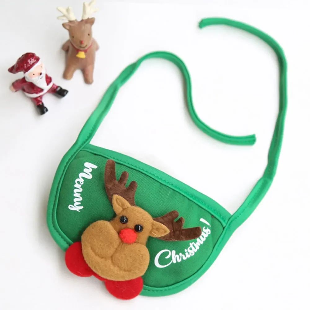 1Pcs Chapéu de Natal Engraçado para Cães, Babadores de Papai Noel para Animais de Estimação, Fantasia de Cosplay para Festa de Ano Novo, Boné de Filhote, Cachecol para Gatos Fofos, Acessórios de Roupa, Presente