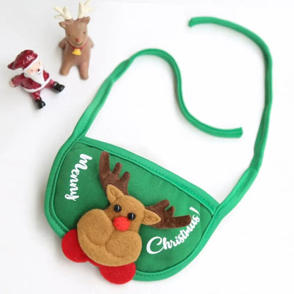 1Pcs Chapéu de Natal Engraçado para Cães, Babadores de Papai Noel para Animais de Estimação, Fantasia de Cosplay para Festa de Ano Novo, Boné de Filhote, Cachecol para Gatos Fofos, Acessórios de Roupa, Presente