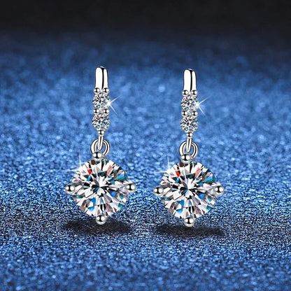 Solid 14K White Gold AU585 Platinum PT950 Earrings earrings earrings female moissanite earrings tassel spirit earrings