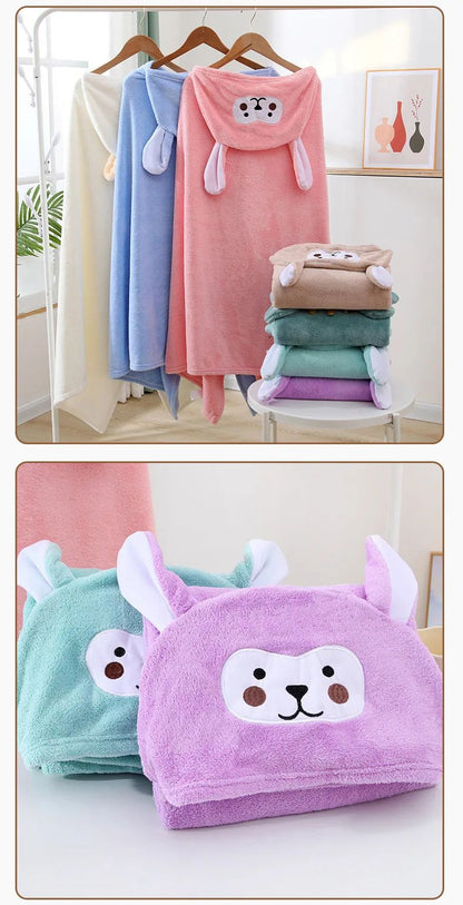 70x140CM Baby Bath Towel Hooded Ultra Soft Towel Highly Absorbent Bathrobe Blanket Toddlers Shower Gifts for Boys Girls