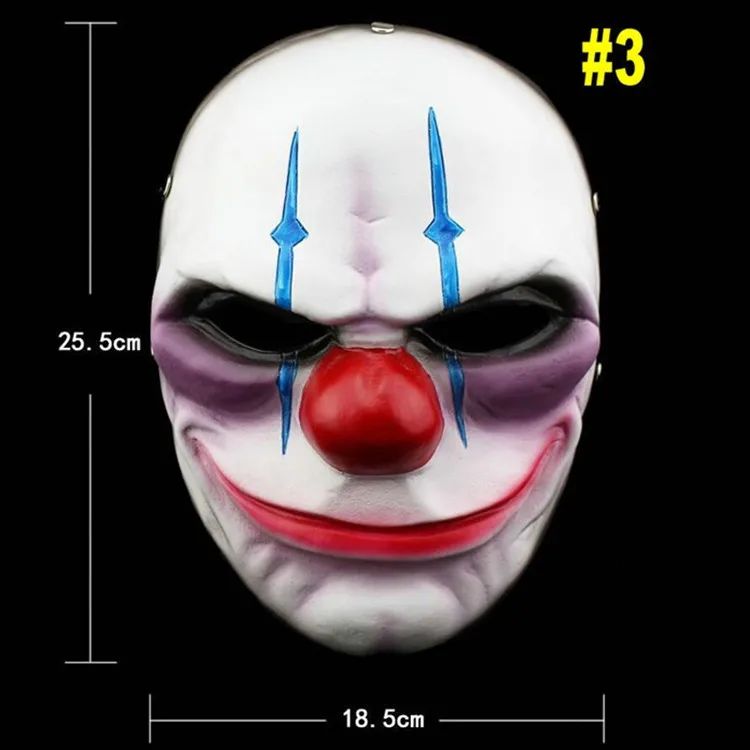 Scary Clown Mask Payday 2 US Flag Clown Masks Masquerade Carnival Party Mask Horrible Funny Pay Day Mask Halloween Prop Supplies