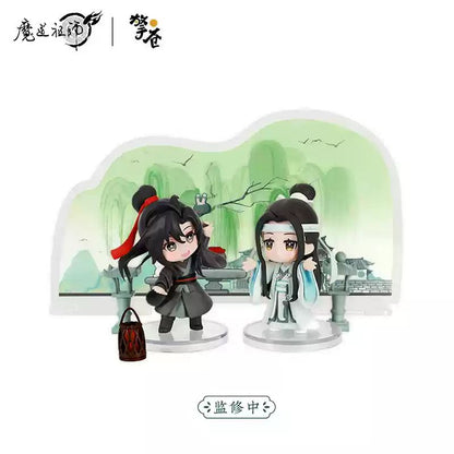 Qingcang Mo Dao Zu Shi Welcome By Qingpan Series Q-Version Anime Figure Wei Wuxian&Lan Wangji Weiying Lanzhan Modelo de Coleção