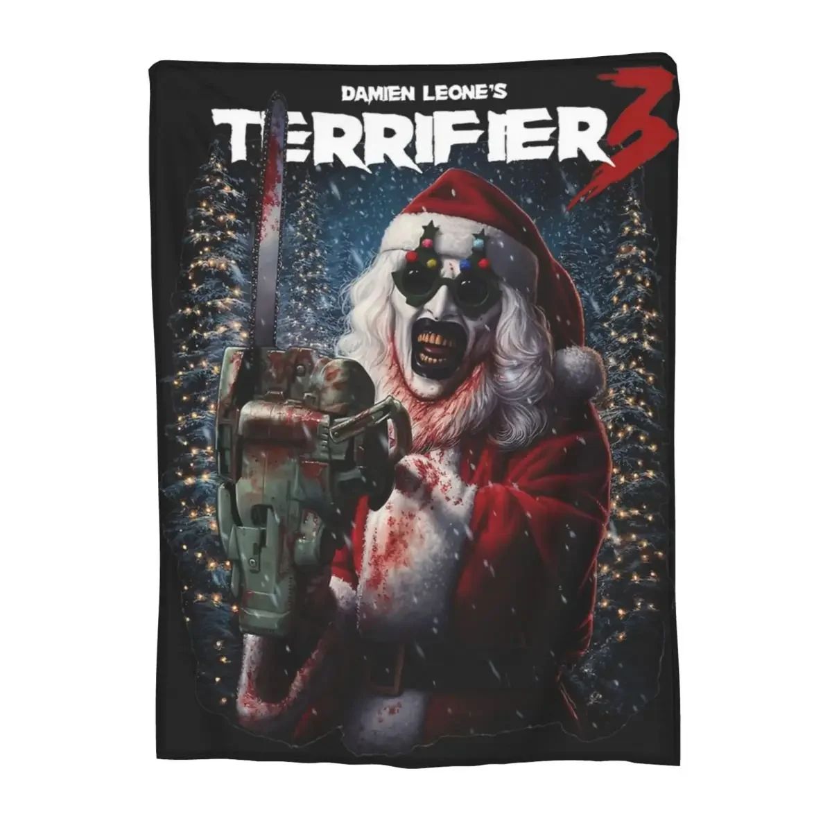 Manta de Natal Terrifier 3 de Veludo, Fina e Portátil, para Sofá, Viagem, Primavera/Outono, Halloween, Palhaço