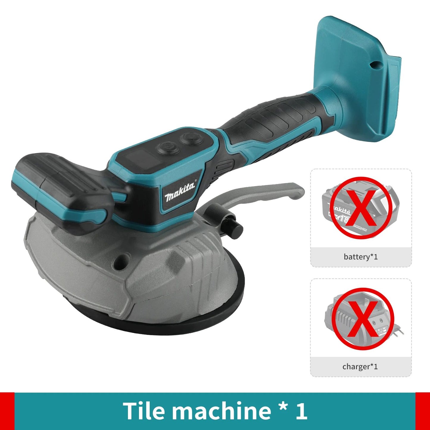 Nivelador de Azulejos Makita: 8 Velocidades, Frequência de Vibração de 10000rpm, 7500mAh, Aplicável a Múltiplos Materiais, Com Display Digital e Fácil de Usar