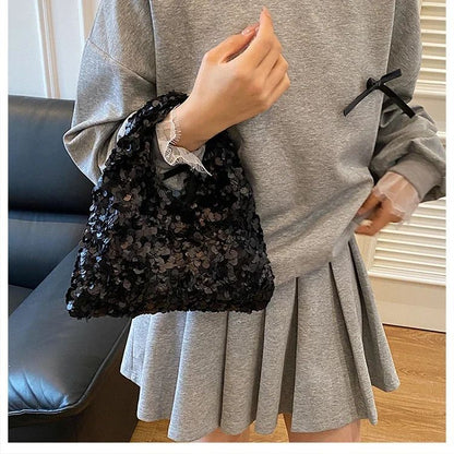 Exquisite Shining Sequins Square Women's Shoulder Bag Popularity Stylish Design Handbags High Quality Solid Sweet Crossbody Bags