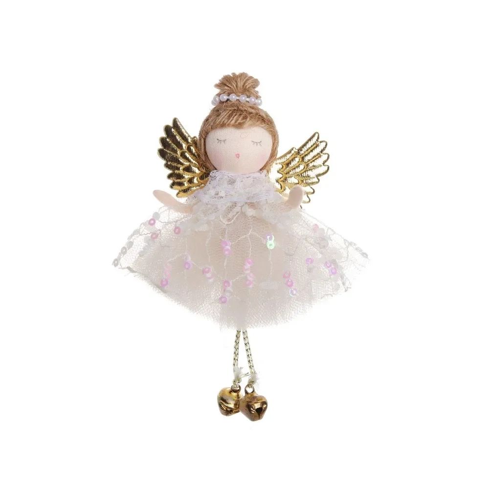Christmas plush antlers angel girl pendant Christmas tree pendant creative doll pendant gift