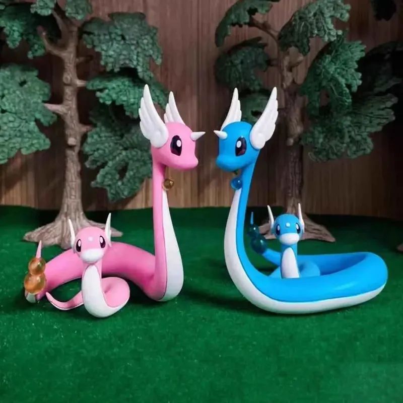 Anime Cartoon Figure Dragonair And Dratini Action Figures 12cm Pvc Collection Model Toys Gifts High Quality Desktop Decoration