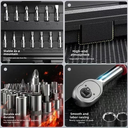 AIRAJ NOVO Kit de Ferramentas para Reparação Automotiva 46/53 Peças/Conjunto  Conjunto de Soquetes Chave de Torque Catraca  Conjunto de Ferramentas de Reparo Chave Combinada Automotiva