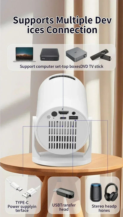 Novo Projetor 4K Android 11 HY300 Wifi6 290ANSI Allwinner H713 BT5.0 1080P 1280*720P Cinema Projetores Portáteis para Exterior?