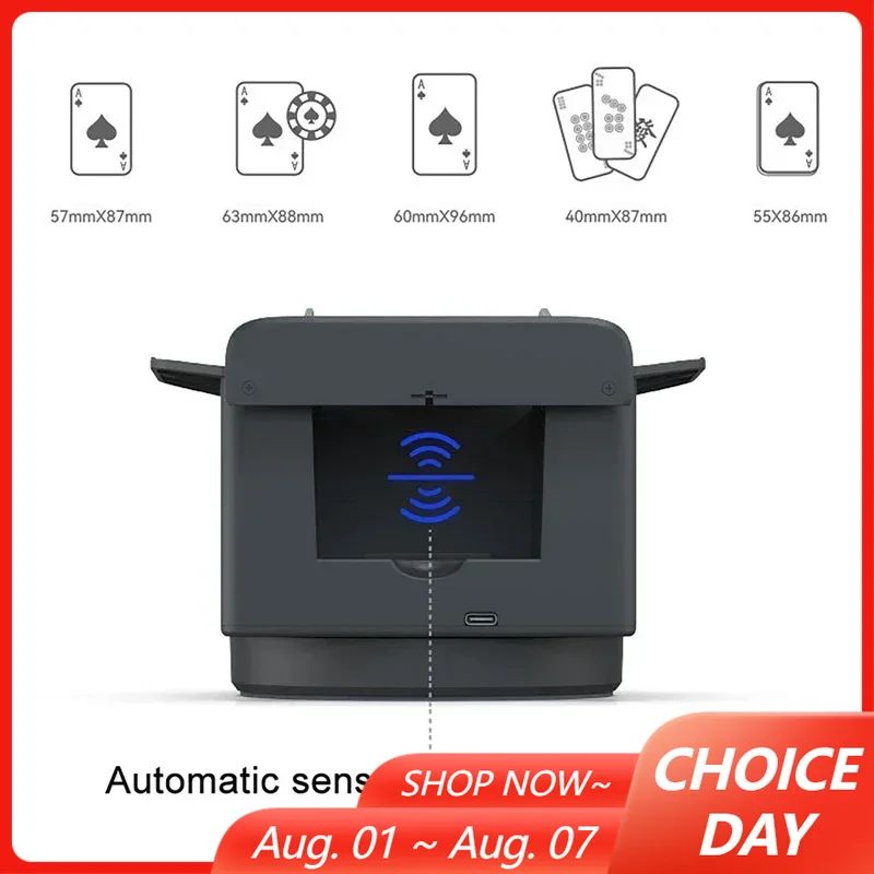 360° Rotating Automatic Card Shuffle Dealer Machine 2 In 1 Playing Cards Shuffling Dealing Tool Party Games Poker Device