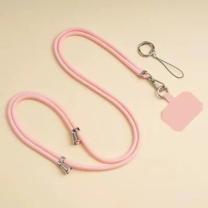 Crossbody Lanyard Necklace Strap Universal Mobile Phone Adjustment Long Hanging Rope with Clip Anti-Lost Lanyard