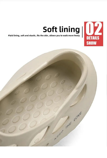 Summer Men Sandals Light EVA Men's Casual Shoes Hole Shoes Clogs Lovers Home Garden Outdoor Male Beach Flat Slippers Big Size