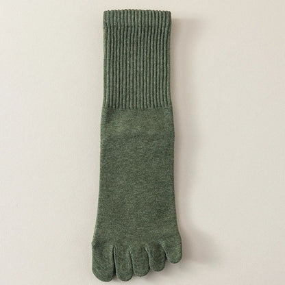 4 Pairs Women Toe Socks Five Finger Socks High Quality Cotton Autumn Spring Middle Tube Sports Socks with Separate Fingers