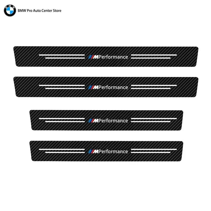 Car Door Automobile Scraper Protection Universal Pedal Protection Sticker Carbon Fiber Grain Automobile Threshold Strip For BMW