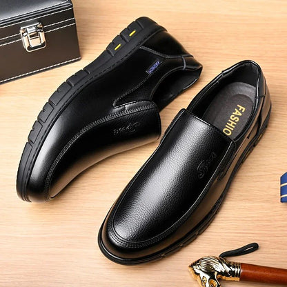 Winter Warm Men Casual Shoes Genuine Leather Breathable Man Loafers High Quality Mens Formal Dress Shoes Slip on Driving Shoes