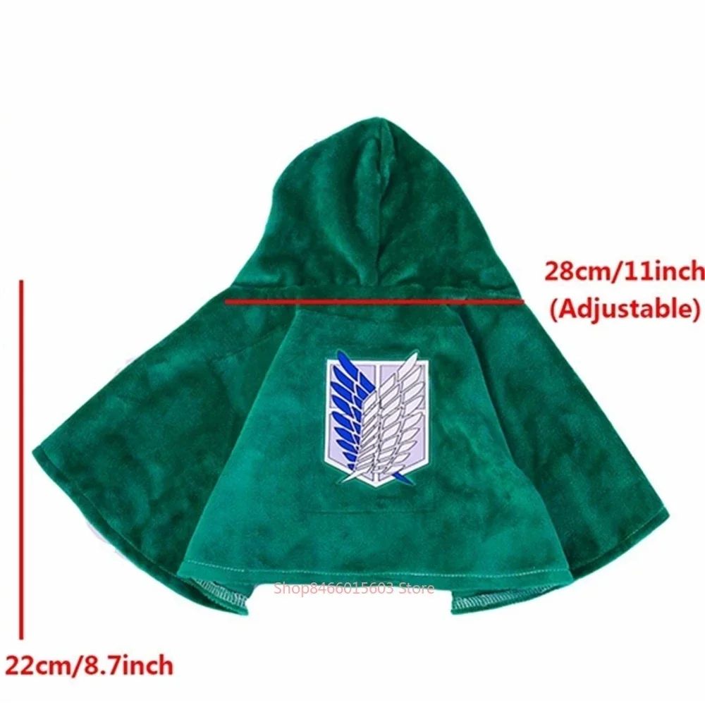 Dog Cat Cloak Christmas Anime Halloween Attack Titaner Pet Cape Shingeki No Kyojin SurveyCosplay Costume Photograph Prop Gifts