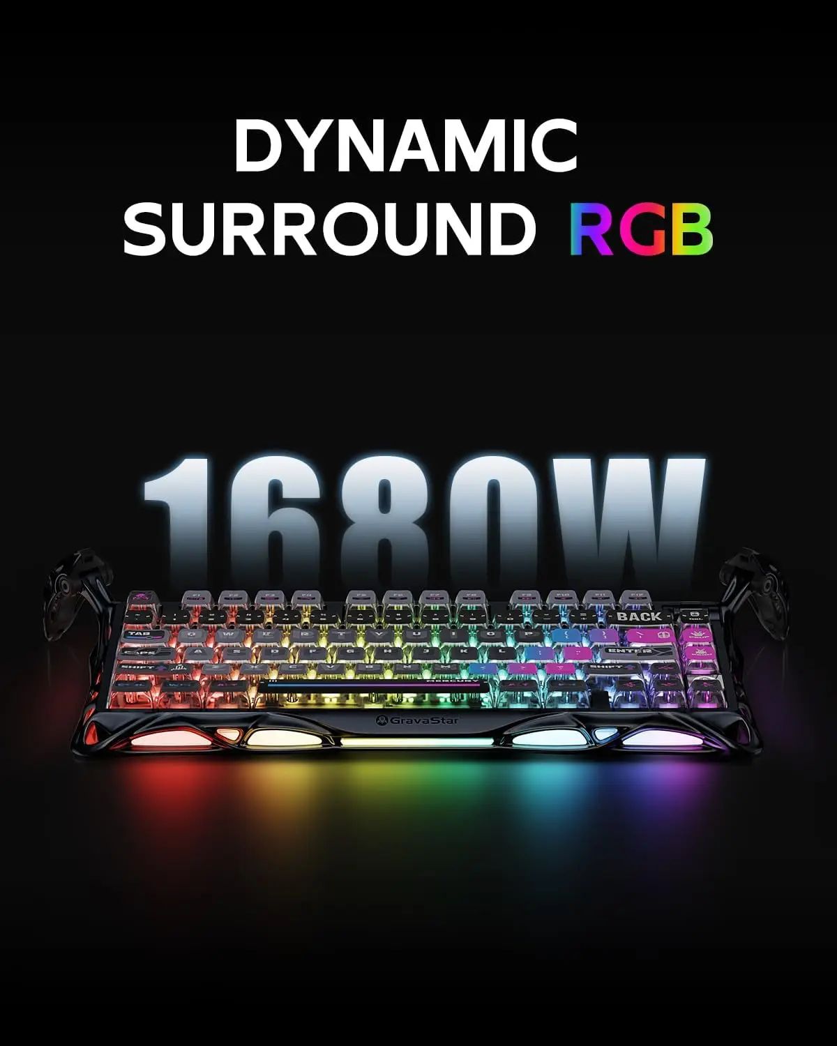 Teclado Mecânico Gravastar K1 Sem Fio Bluetooth em Liga de Alumínio Tri-Modo RGB Acessórios de PC para Jogos E-sports