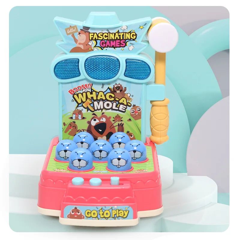 Console de Jogos Iluminador para Bebês de 2024, Brinquedo Elétrico de Bate-toupeira com Música Interativa para Educação Infantil