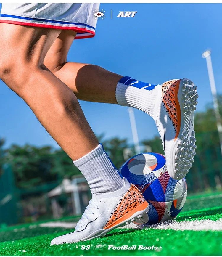 New Men Women Professional Football Boots Cleats Grass Training Match Sport Soccer Shoes FG/TF Ultra-light Non-slip Unisex