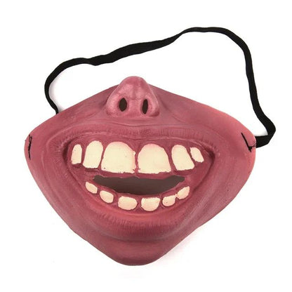 Half Face Clown Mask Creative Adult Latex Masks Cosplay Props Humorous Elastic Band Funny Halloween Horrible Party Decoration