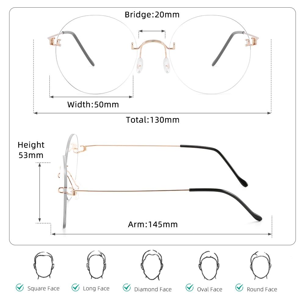 Round Blue Light Glasses Women Screwless Eyeglasses Frame Men 2025 New Women Round Denmark Korean Glasses Frame Vintage Eyewear