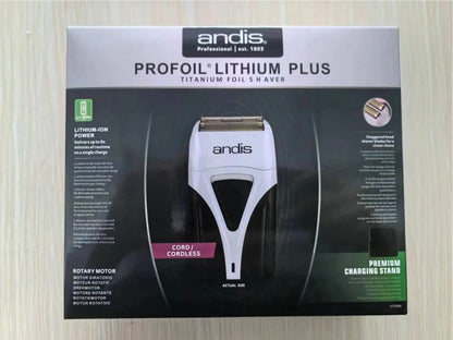 Andis Profoil Lithium Plus 17205 Barber Hair Cleaning Electric Shaver For Men Beard Stubble Razor Bald Shaving Machine charger
