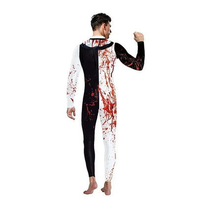 Halloween Zenti Party Cosplay Bodysuit Romper Unisex Cosplay Scary Terrifier 3  Printed Jumpsuit Clown Bloody Terrifier Costume