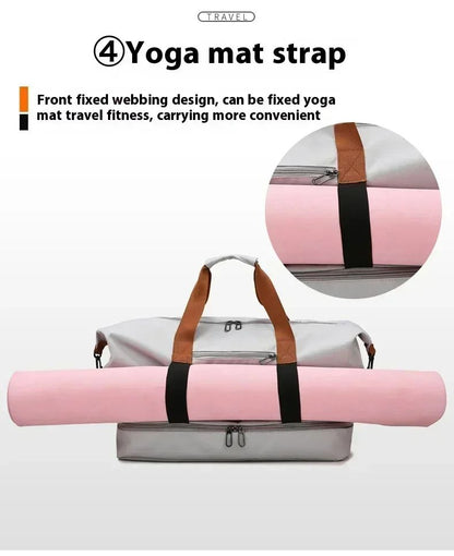 Mala de Viagem Esportiva de Grande Capacidade Bolsa de Viagem de Curta Distância Portátil Bolsas de Fitness Bolsa de Ombro Transversal Bolsas Masculinas Esportivas Impermeáveis ​​B