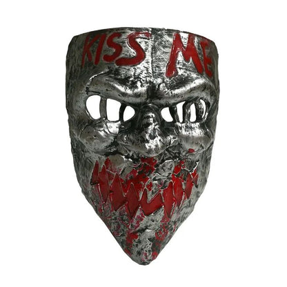 Human Removal Plan Mask Evil Smiley Bleeding Mask Men and Women Kiss Me Mask Halloween Mask Human Removal Plan Cosplay Mask
