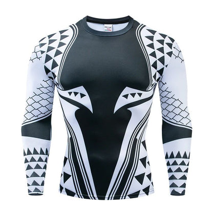 High-quality 3D Printed T shirts Men Compression Shirt Comic Cosplay Costume Halloween Clothing Long Sleeve Tops For Male