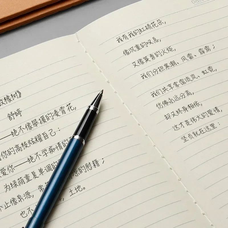 Vintage Kraft Cover A5 Notebook - Blank/Grid/Lined Writing Paper for Diary, Planner, School & Office Supplies