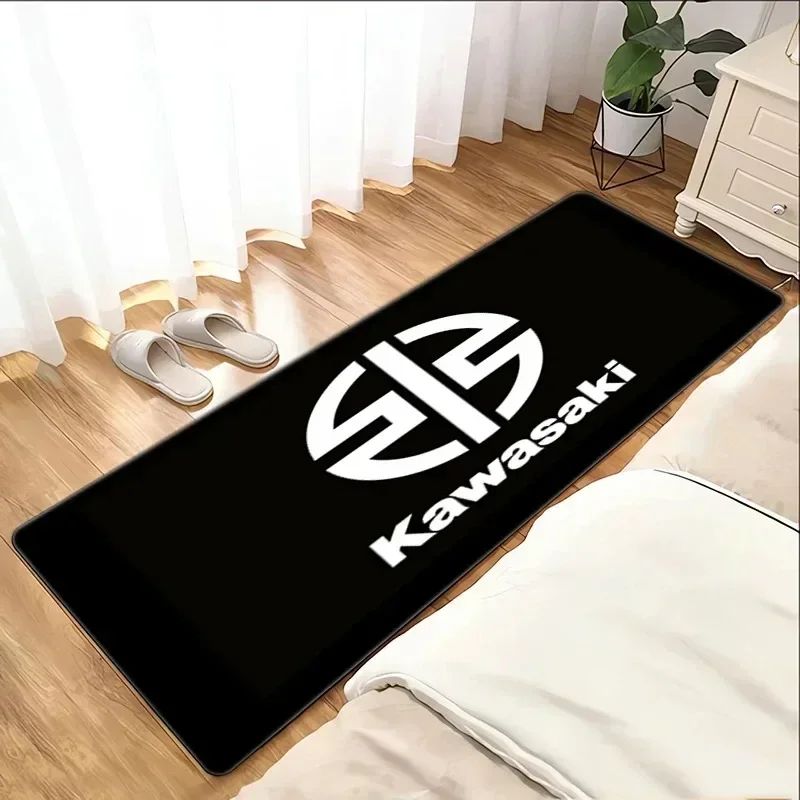 Garage Mat Motorcycle Carpet Racing Cool Moto Display Kawasaki Carpet for Kawasaki Motorcycle Area Rug Anti-slip Floor Decor Rug